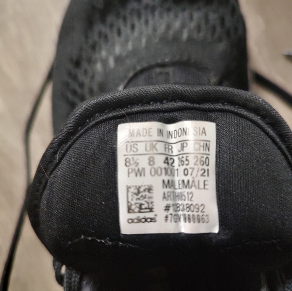 Adidas Men's Black Athletic Sneakers - Picture 2 of 7